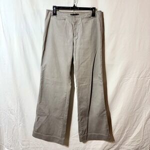 Y2K Abercrombie & Fitch Chino Khakis Gray Wide-Leg Pants Trousers Slit Pocket